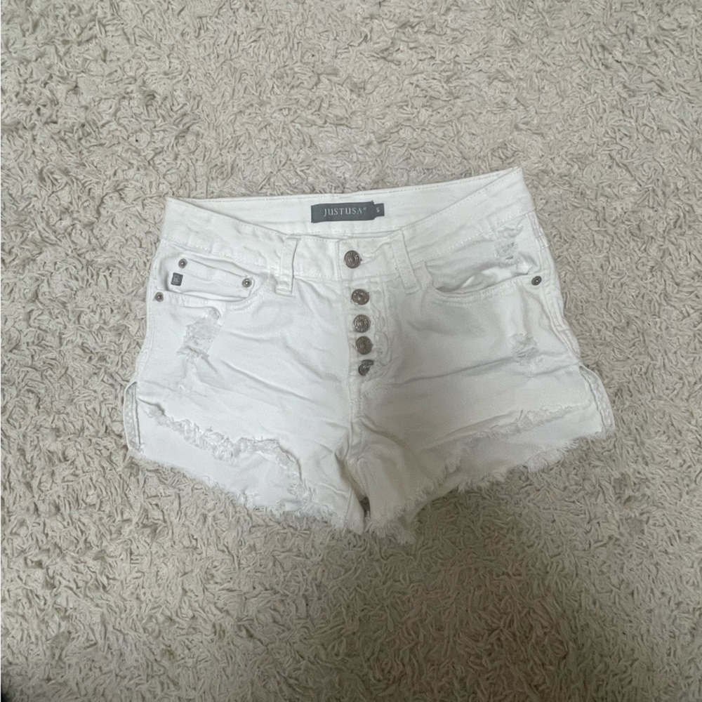Size Small White JUSTUSA Jean Shorts